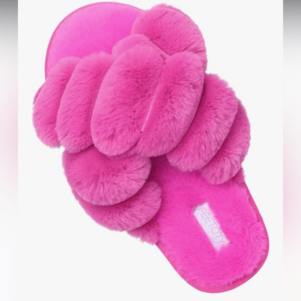 Fluffy Pink Slippers